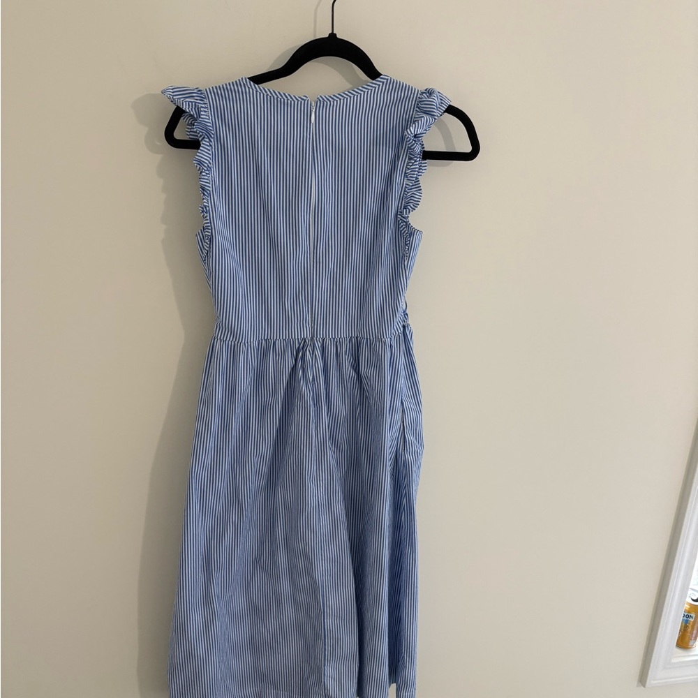 J. Crew Blue Striped Midi Dress - Picture 8 of 11